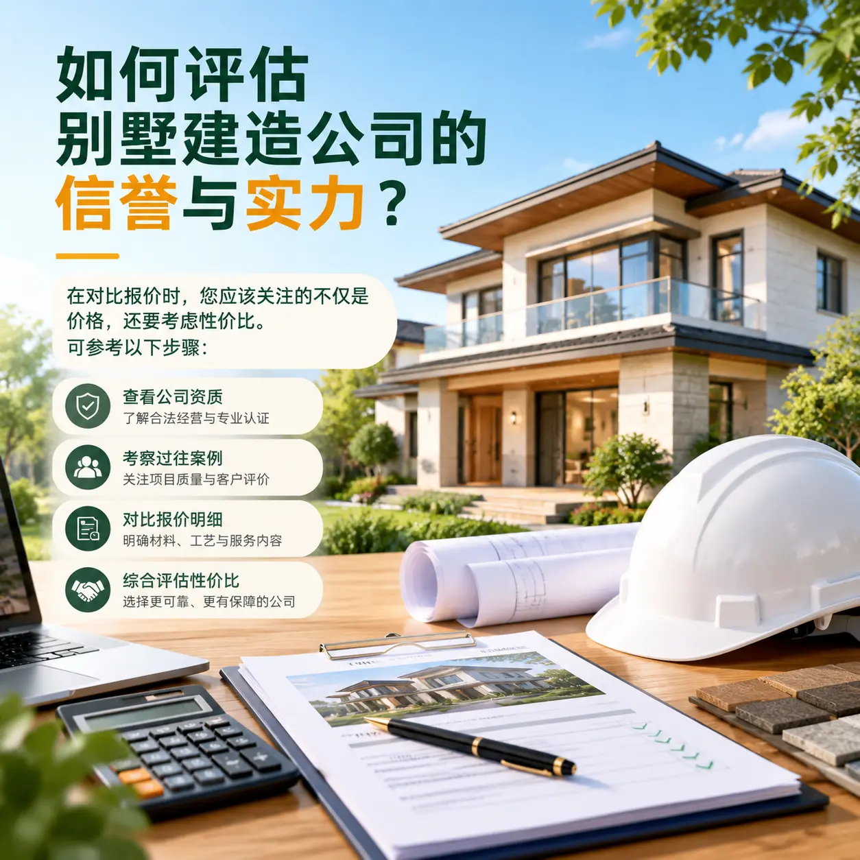 如何评估 威宁 别墅建造公司的信誉与实力?
