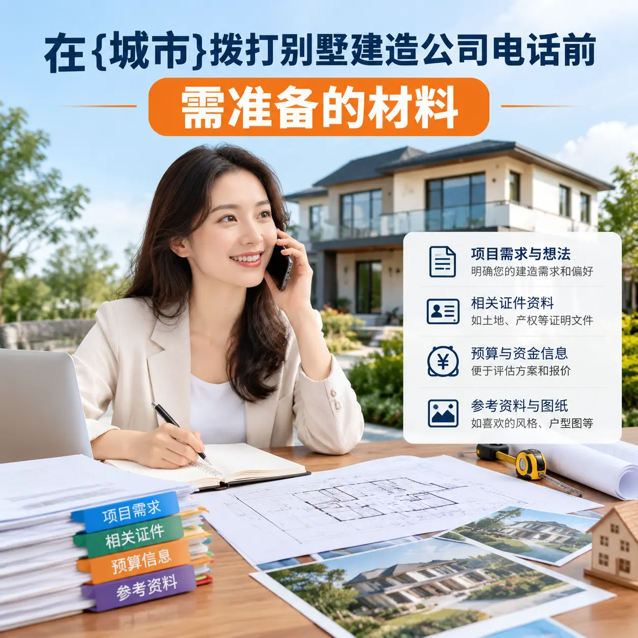 在威宁拨打别墅建造公司电话前需准备的材料