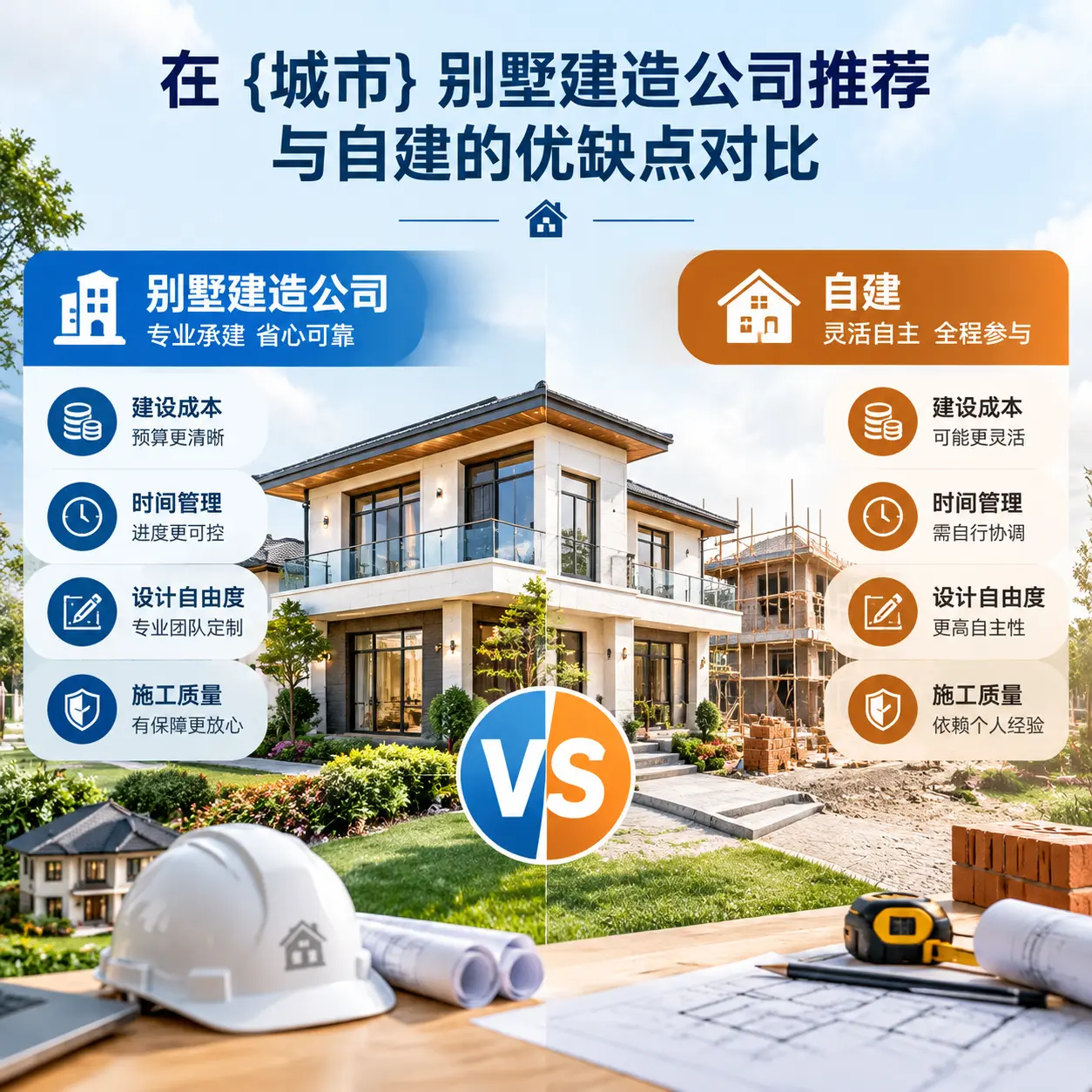 在 威宁 别墅建造公司推荐与自建的优缺点对比